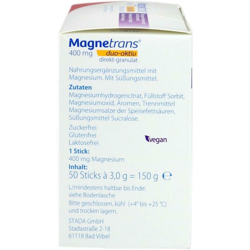 MAGNETRANS duo-aktiv 400 mg Sticks